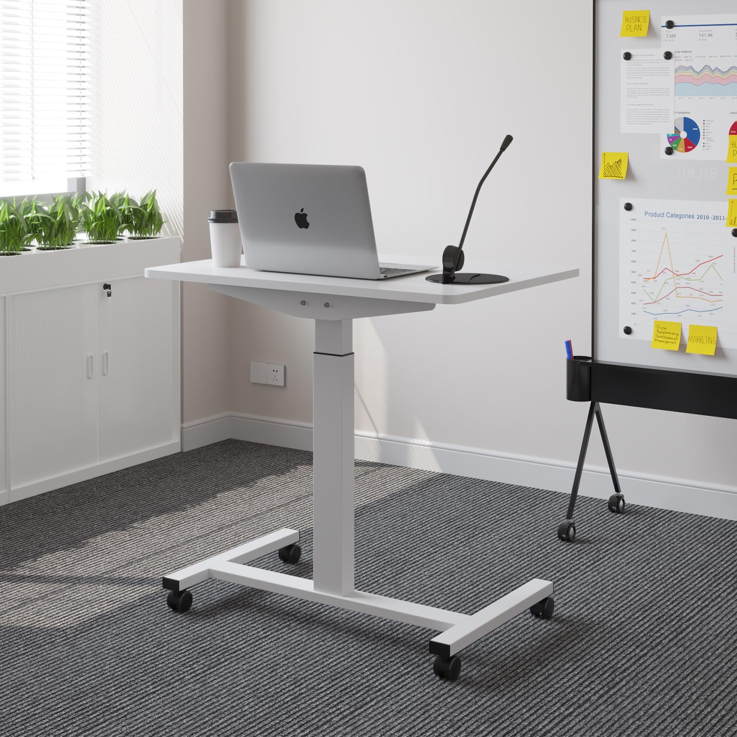 Pneumatic Foldable Adjustable Desk