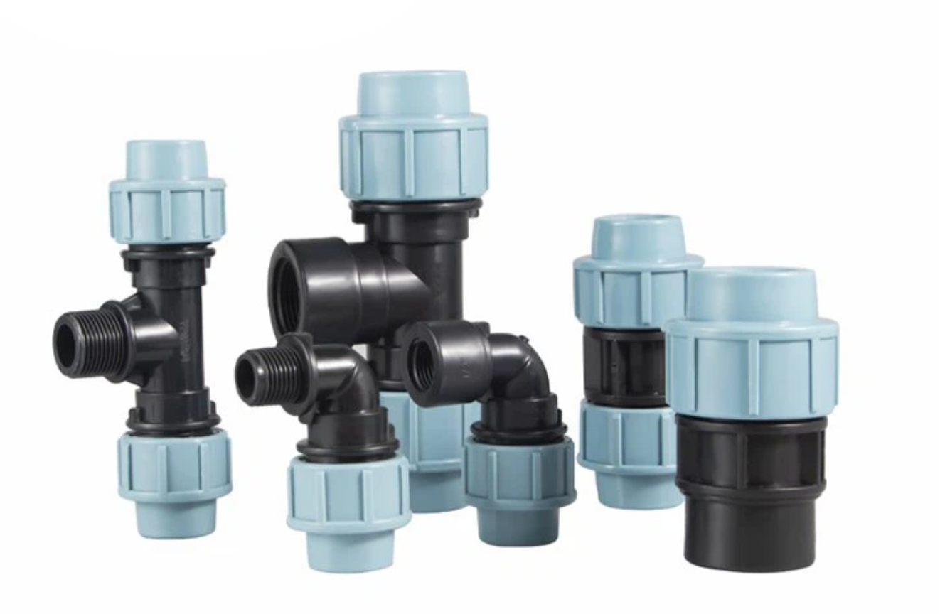 How do PP compression fittings make pool plumbing easier