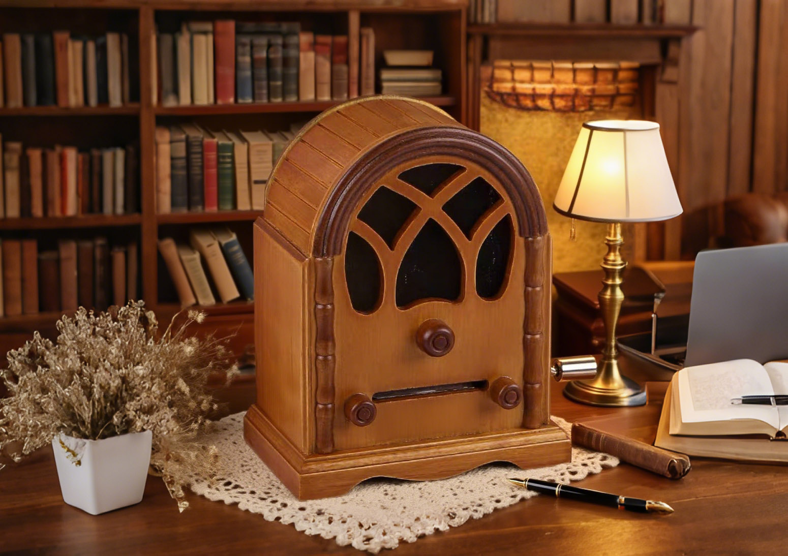 How Does a Wooden Hand Crank Music Box Create Nostalgia