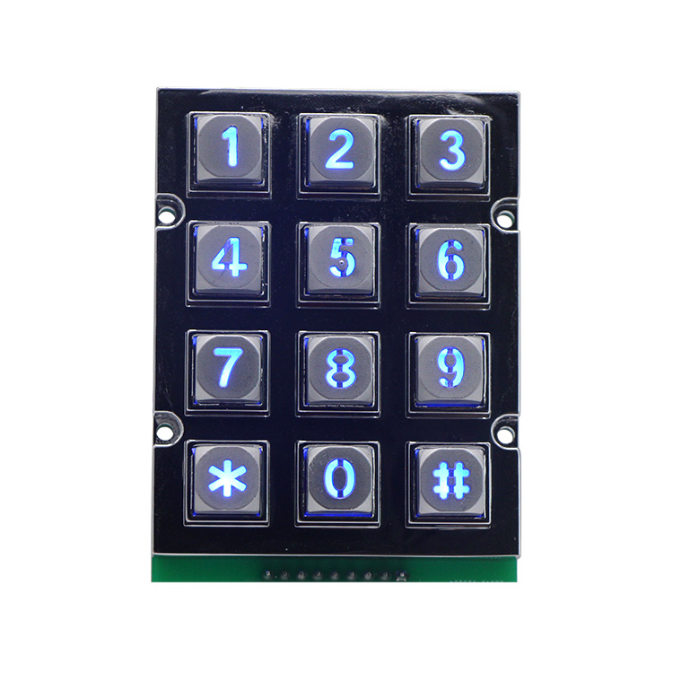 Backlit Industrial Metal Keypad