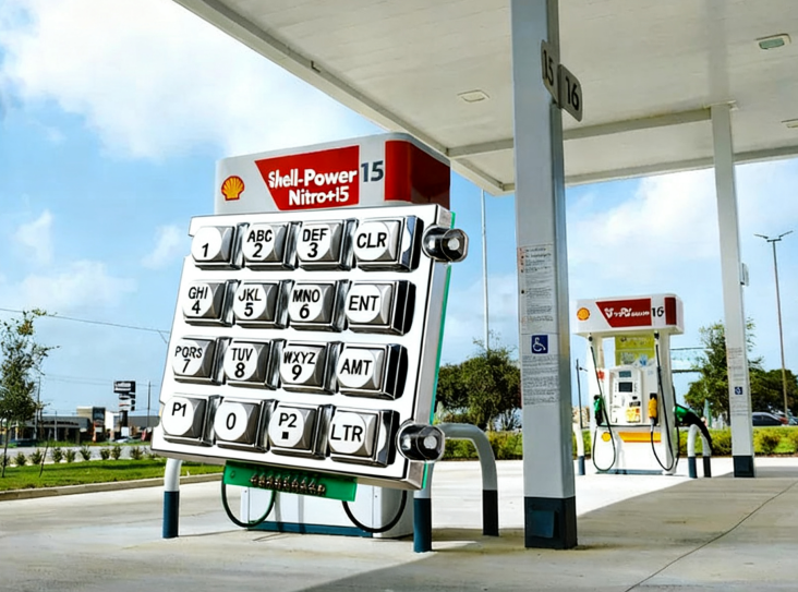 fuel dispenser metal keypad